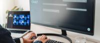 Researcher typing into prompt